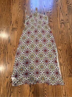 LOFT Floral Medallion Maxi Dress - Red, Yellow & Blue